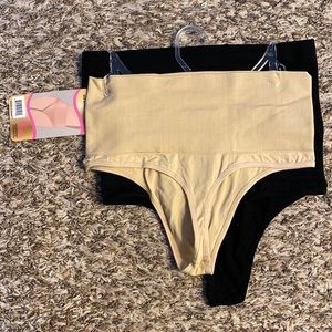 High waisted tummy control thong shaper L/XL 3pack